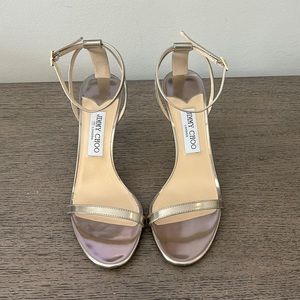 Jimmy choo metallic sandal. Never worn